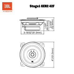 JBL Stage1 Gen2 42F 4" koaksiaaliset autokaiuttimet