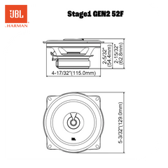 JBL Stage1 Gen2 52F 5,25" koaksiaaliset autokaiuttimet