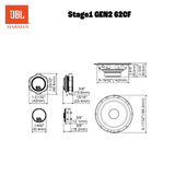 JBL Stage1 Gen2 62 6,5" koaksiaaliset autokaiuttimet