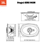 JBL Stage1 Gen2 962M 6x9" 3-tieautokaiuttimet