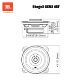 JBL Stage2 Gen2 45F 4" koaksiaaliset autokaiuttimet