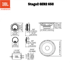 JBL Stage2 Gen2 65C 6,5" komponenttisarja