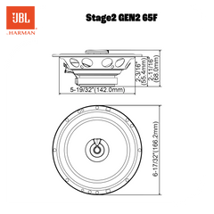 JBL Stage2 Gen2 65F 6,5" koaksiaaliset autokaiuttimet