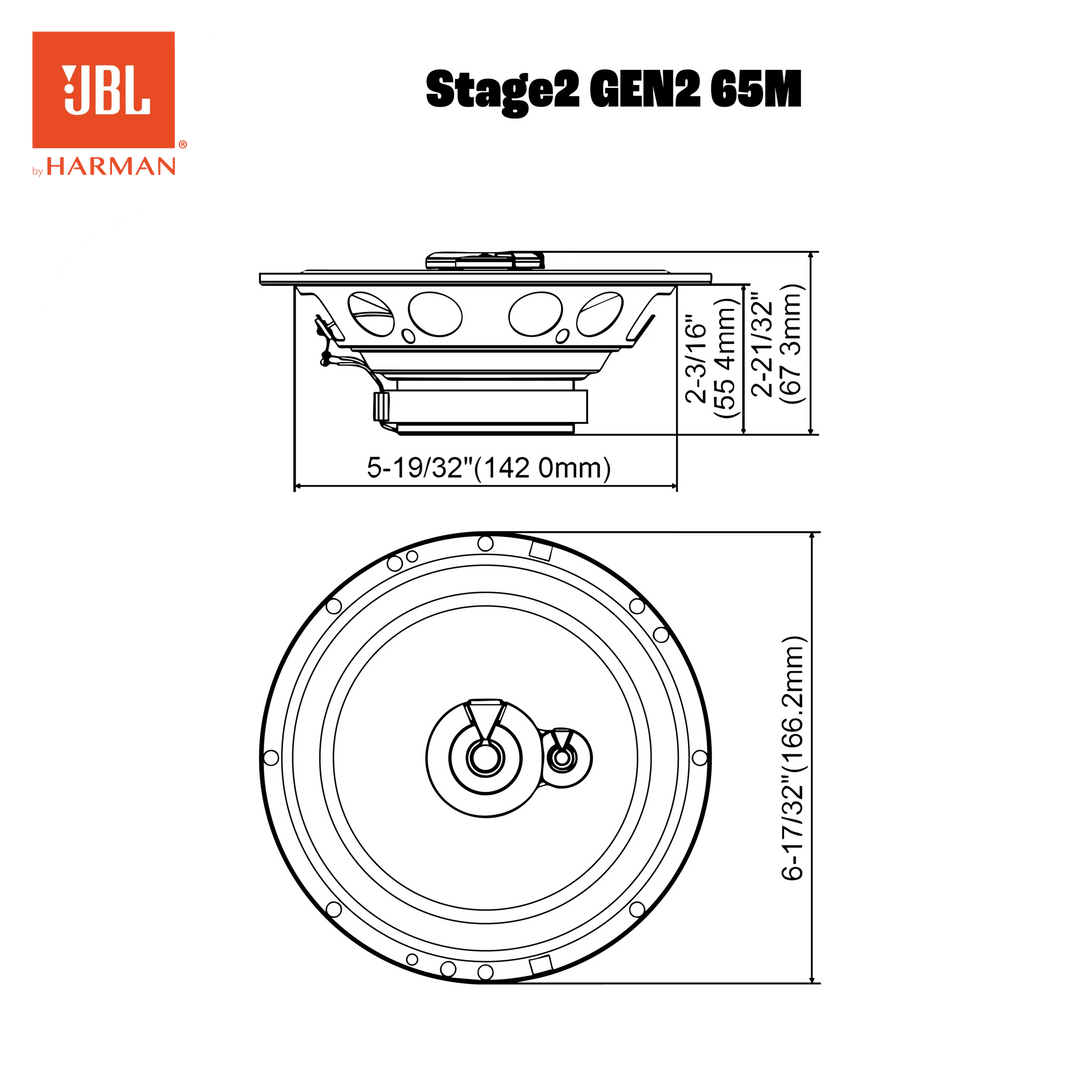 JBL Stage2 Gen2 65M 6,5" 3-tieautokaiuttimet