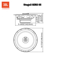 JBL Stage2 Gen2 65 6,5" koaksiaaliset autokaiuttimet