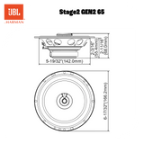 JBL Stage2 Gen2 65 6,5" koaksiaaliset autokaiuttimet