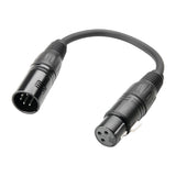 Sovitinkaapeli DMX XLR uros 5 Pin XLR naaras 3 Piniin