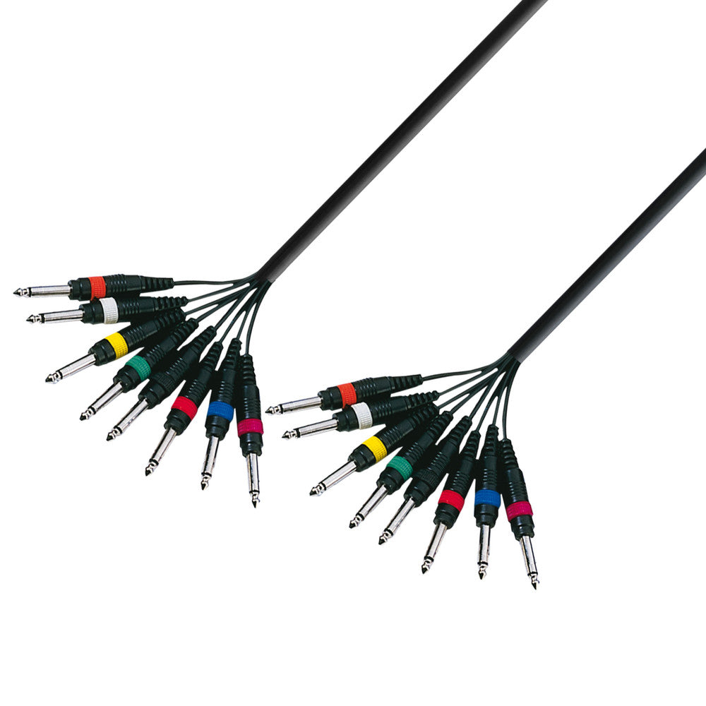 Monikotslit 8 x 6.3 mm Jack mono 8 x 6.3 mm Jack mono (3m)