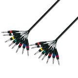 Monikotslit 8 x 6.3 mm Jack mono 8 x 6.3 mm Jack mono (3m)