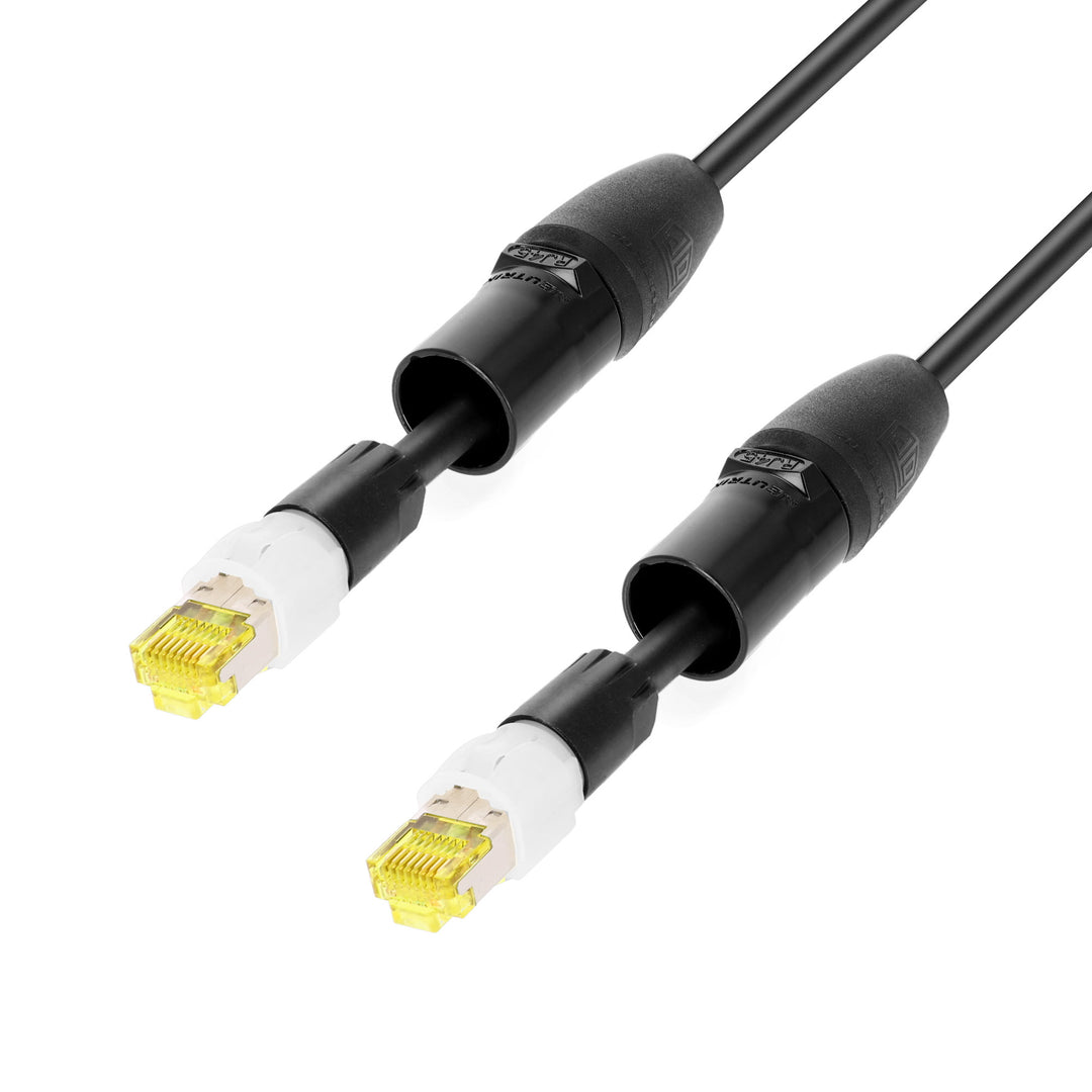 Adam Hall Cables 5 STAR ECON CAT6 RR 1 m – Tietolitinkaaapelt | Kat.6a (S/FTP) Neutrik etherCON®, vedettävyys | 1 m