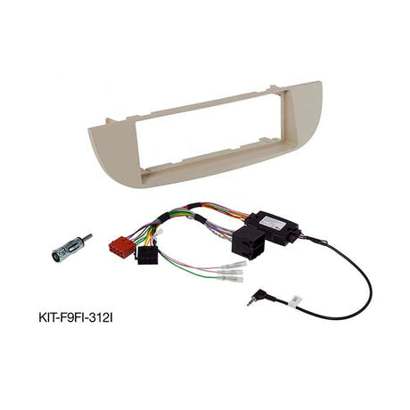 Alpine 9" asennussarja Fiat 500 - ennen facelift-versiota/ivory