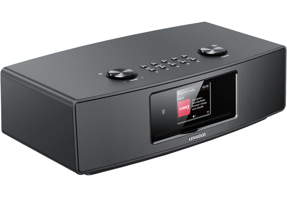 Kenwood CR-ST700SCD-B Internet Radio, jossa on Bluetooth ja DAB+ (musta).