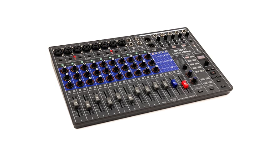 Zoom LiveTrak L12next digitaalimikserit ja tallennin