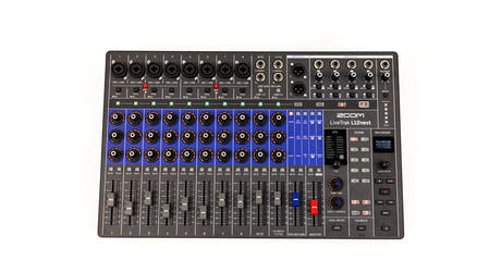Zoom LiveTrak L12next digitaalimikserit ja tallennin