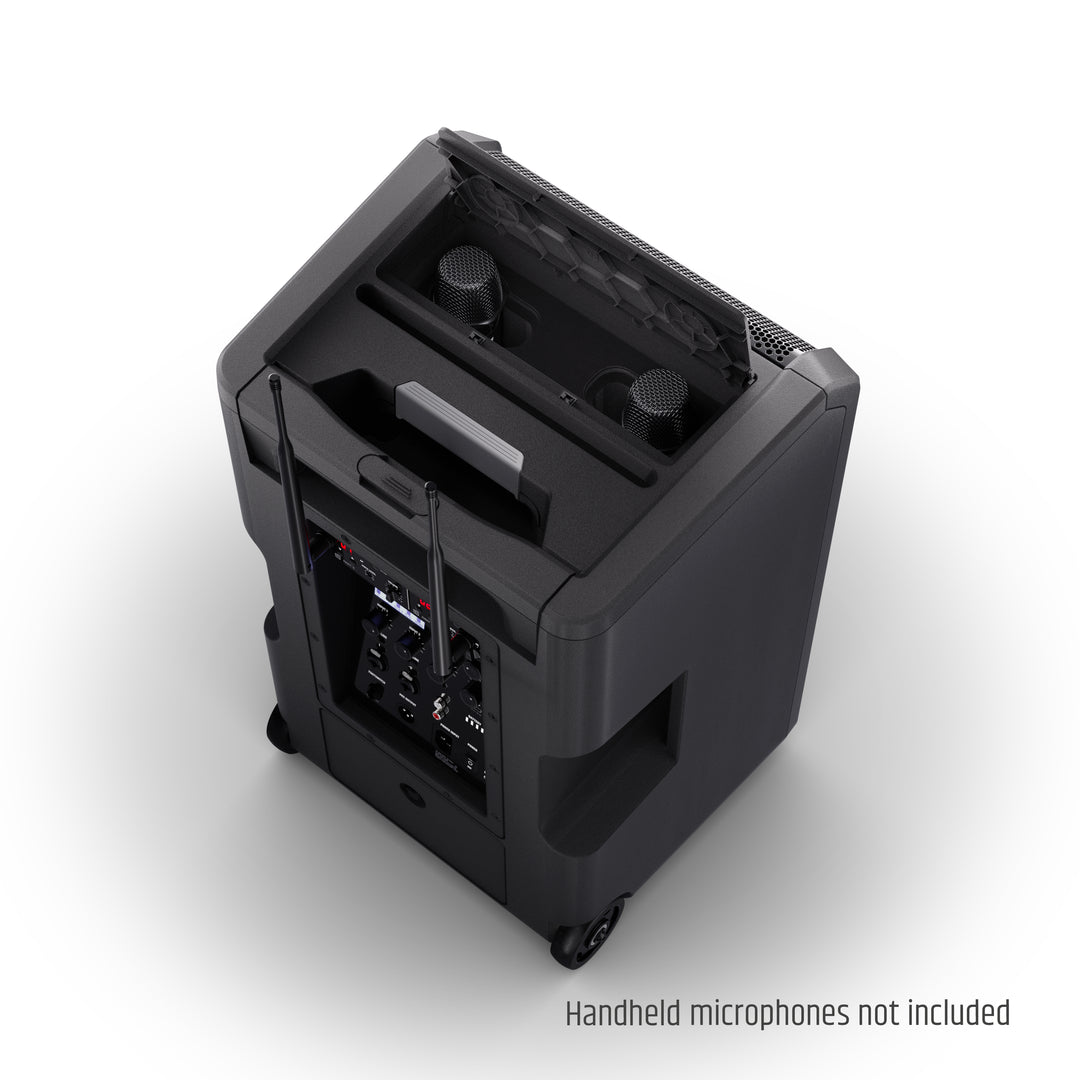 LD Systems ANNY® 10 BPH 2 B5 - 10" bærbart batteridrevet Bluetooth® PA-system med mixer og 2x headsetmikrofoner (inkl. bodypacks)
