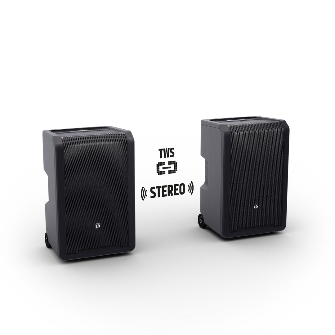 LD Systems ANNY® 10 BPH 2 B5 - 10" bærbart batteridrevet Bluetooth® PA-system med mixer og 2x headsetmikrofoner (inkl. bodypacks)
