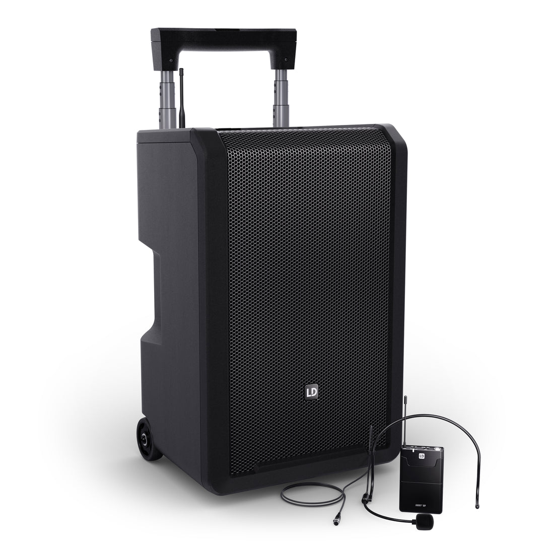 LD Systems ANNY® 10 BPH B5 - 10" kannettava akkukäyttöinen Bluetooth® PA-järjestelmä mikserillä ja 1x headset-mikrofonilla (sis. bodypackin)