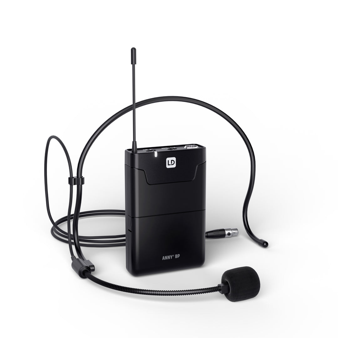 LD Systems ANNY® 10 BPH B5 - 10" kannettava akkukäyttöinen Bluetooth® PA-järjestelmä mikserillä ja 1x headset-mikrofonilla (sis. bodypackin)