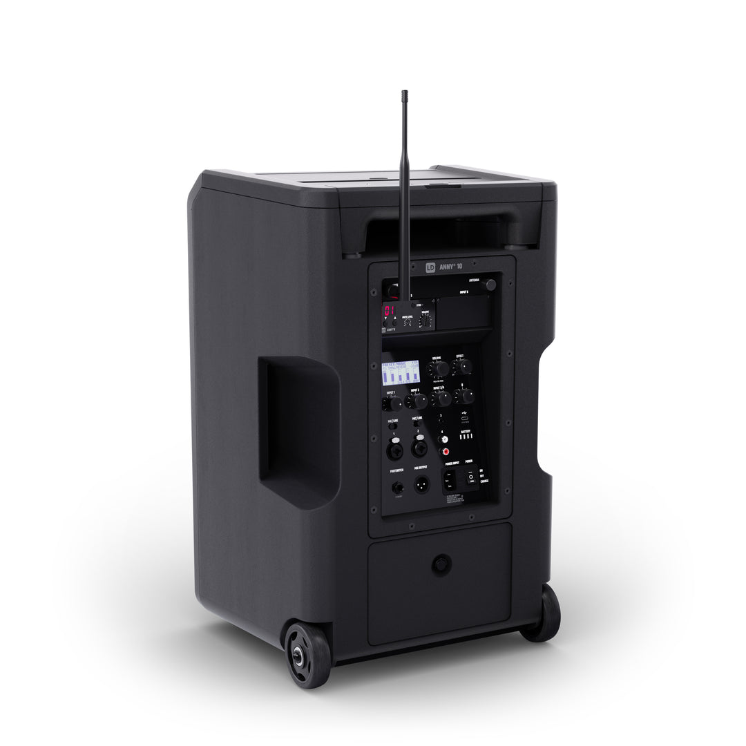 LD Systems ANNY® 10 BPH B5 - 10" kannettava akkukäyttöinen Bluetooth® PA-järjestelmä mikserillä ja 1x headset-mikrofonilla (sis. bodypackin)