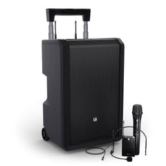 LD Systems ANNY® 10 HBH 2 B5 - 10" kannettava, paristoilla toimiva Bluetooth® PA-järjestelmä, jossa mikseri, 1x langaton käsimikrofoni ja 1x headset-mikrofoni (sis. bodypack)