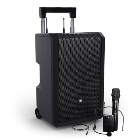 LD Systems ANNY® 10 HBH 2 B6 - 10" kannettava akkukäyttöinen Bluetooth® PA-järjestelmä mikserillä, 1x langattomalla käsimikrofonilla ja 1x headset-mikrofonilla (sis. bodypack)