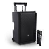 LD Systems ANNY® 10 HHD 2 B5 - 10" kannettava akkukäyttöinen Bluetooth® PA-järjestelmä mikserillä ja 2x langattomilla käsimikrofoneilla