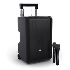 LD Systems ANNY® 10 HHD 2 B8 - 10" kannettava akkukäyttöinen Bluetooth®-PA-järjestelmä mikserillä ja 2x langattomalla käsimikrofonilla