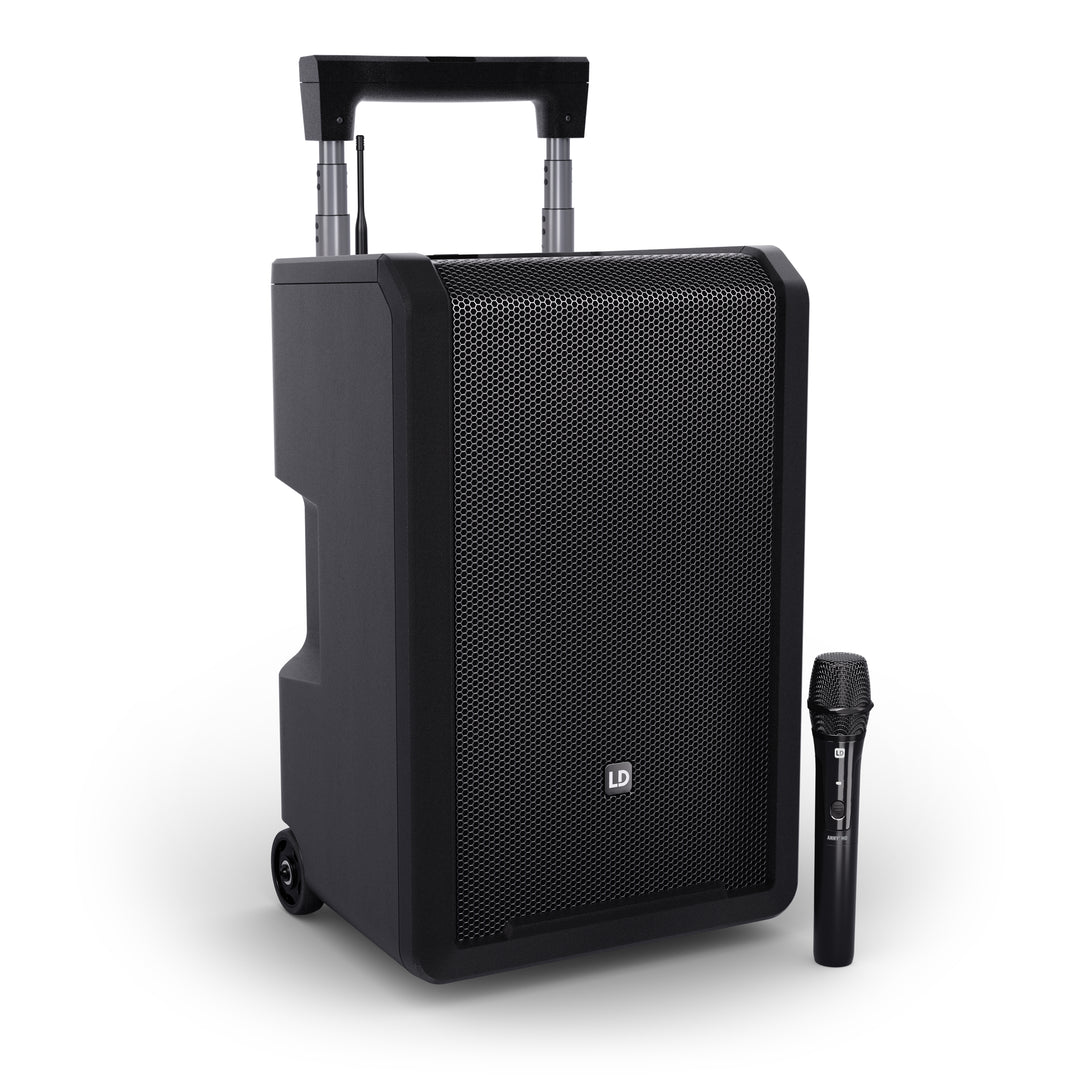 LD Systems ANNY® 10 HHD B5 - 10" kannettava akulla toimiva Bluetooth® PA-järjestelmä miksereineen ja 1x langaton käsimikrofoni