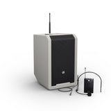 LD Systems ANNY® 8 BPH B6 G - Bærbar batteridrevet Bluetooth® PA-højttaler med mixer og 1x headsetmikrofon (inkl. bodypack), Urban Grey