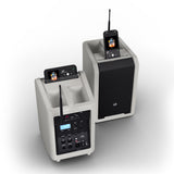 LD Systems ANNY® 8 BPH B6 G - Bærbar batteridrevet Bluetooth® PA-højttaler med mixer og 1x headsetmikrofon (inkl. bodypack), Urban Grey