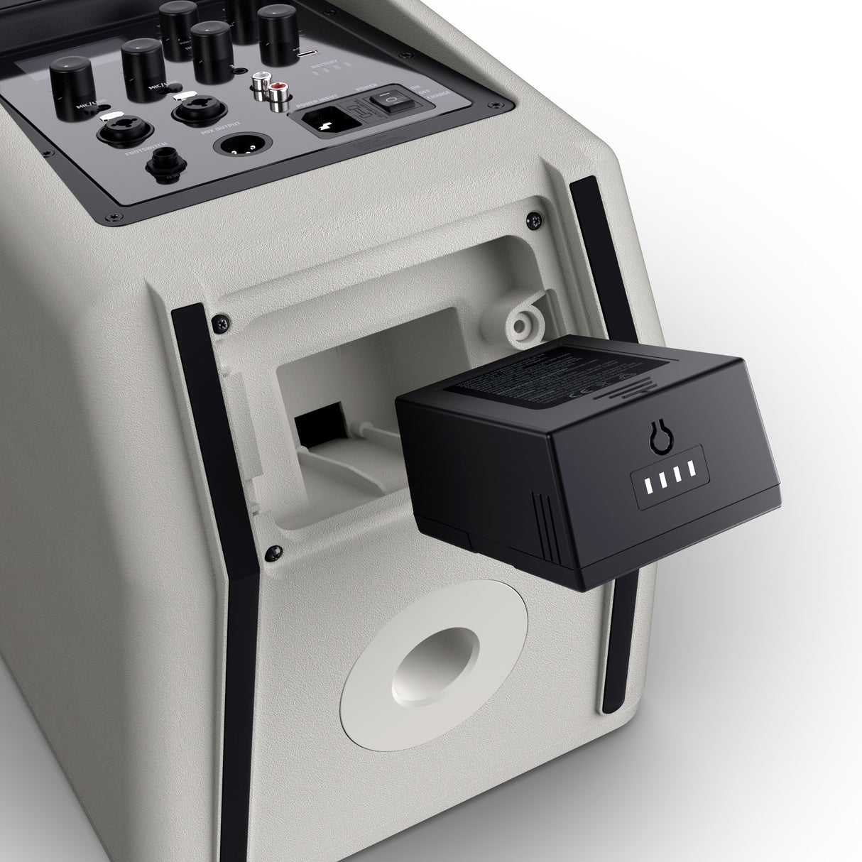 LD Systems ANNY® 8 BPH B6 G - Bærbar batteridrevet Bluetooth® PA-højttaler med mixer og 1x headsetmikrofon (inkl. bodypack), Urban Grey