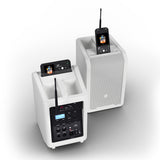 LD Systems ANNY® 8 BPH B8 W - Bærbar batteridrevet Bluetooth® PA-højttaler med mixer og 1x headsetmikrofon (inkl. bodypack), Pure White