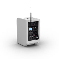 LD Systems ANNY® 8 BPH B8 W - Kannettava akulla toimiva Bluetooth® PA-kaiutin mikserillä ja 1x headset-mikrofonilla (sis. bodypack), Pure White