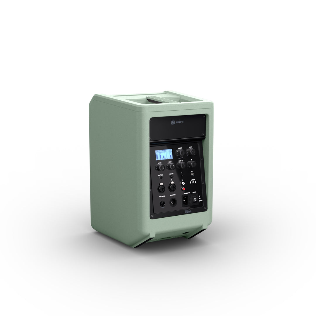 LD Systems ANNY® 8 GN - Kannettava akkuvetoisella Bluetooth® PA-kaiuttimella ja miksauksella, Adventure Green