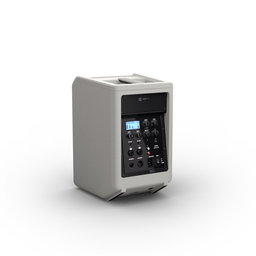 LD Systems ANNY® 8 G - Kannettava akulla toimiva Bluetooth® PA-kaiutin mikserillä, Urban Grey