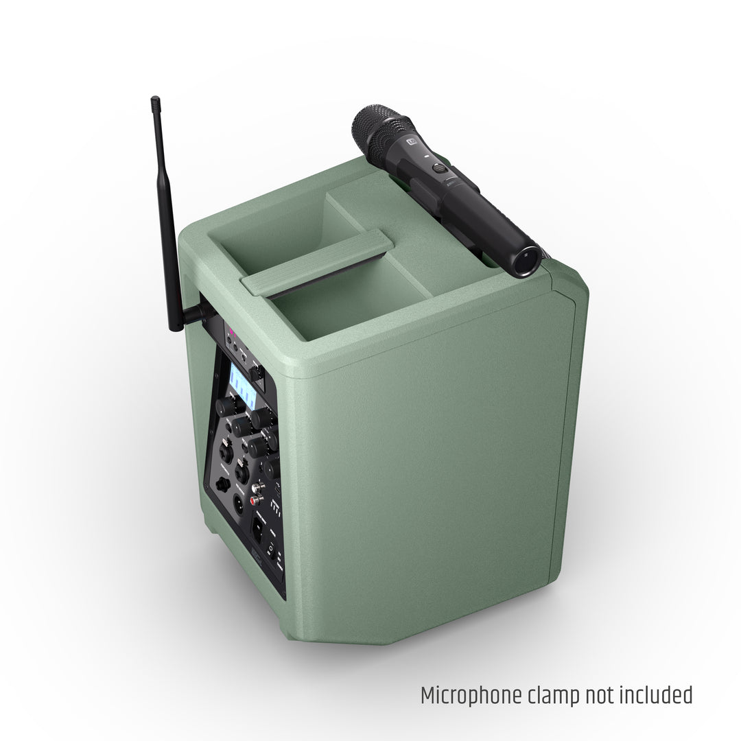 LD Systems ANNY® 8 HHD B5 GN - Kannettava paristokäyttöinen Bluetooth® PA-kaiutin mikserillä ja 1x langaton käsimikrofoni, Adventure Green
