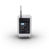 LD Systems ANNY® 8 HHD B8 W - Bærbar batteridrevet Bluetooth® PA-højttaler med mixer og 1x trådløs håndholdt mikrofon, ren hvid