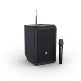 LD Systems ANNY® 8 HHD B8 - Kannettava akkukäyttöinen Bluetooth® PA-kaiutin mikserillä ja 1 x langattomalla käsimikrofonilla, Stage Black
