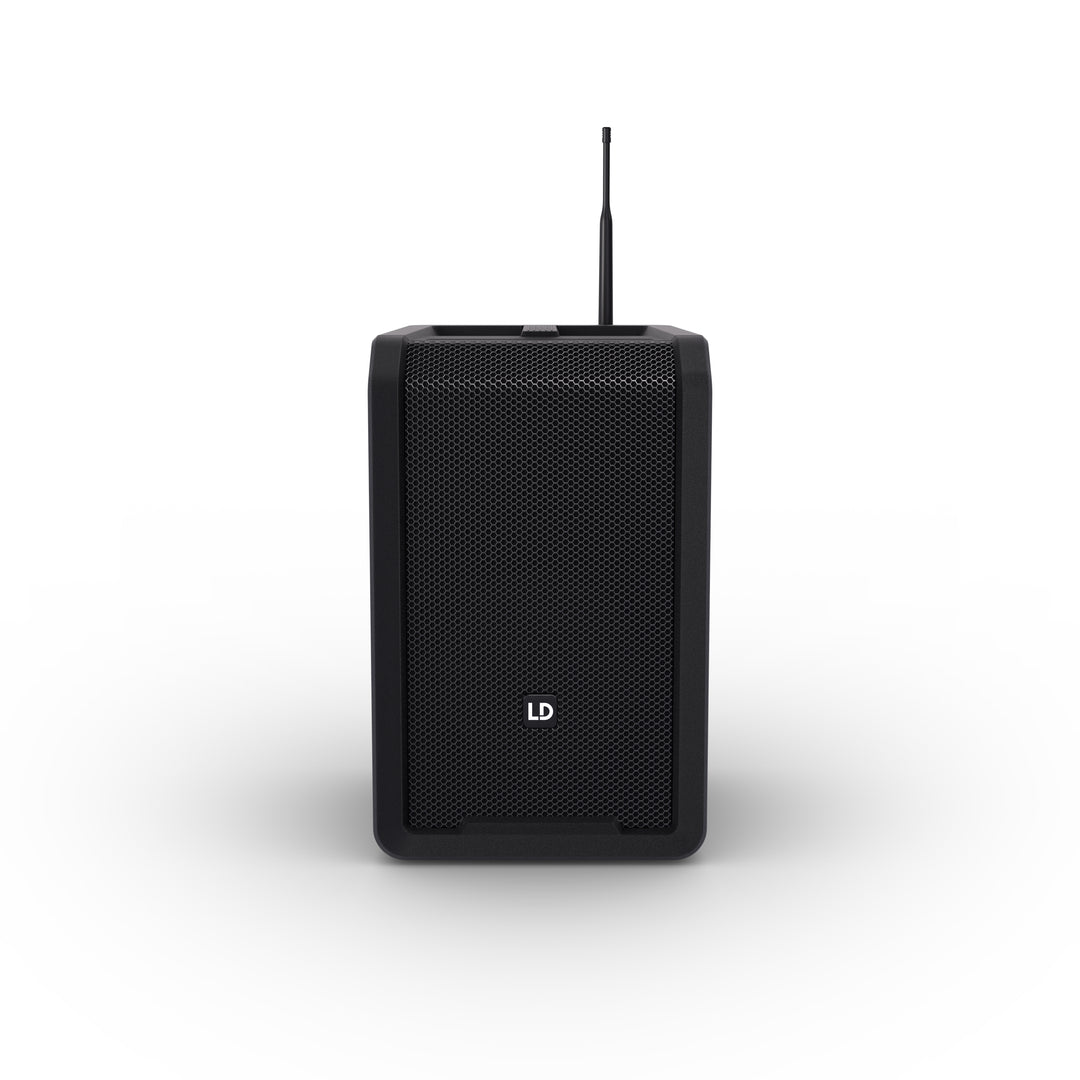 LD Systems ANNY® 8 HHD B8 - Kannettava akkukäyttöinen Bluetooth® PA-kaiutin mikserillä ja 1 x langattomalla käsimikrofonilla, Stage Black