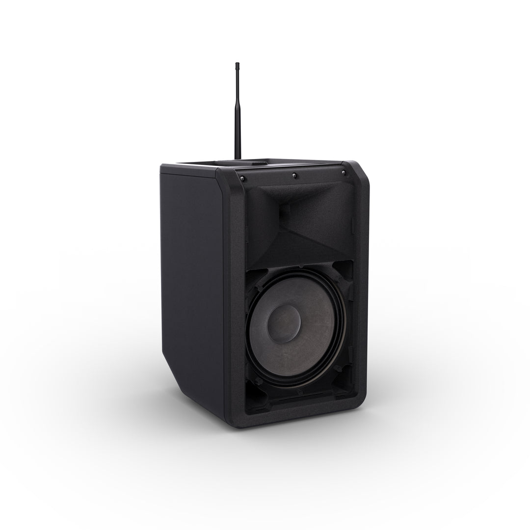 LD Systems ANNY® 8 HHD B8 - Kannettava akkukäyttöinen Bluetooth® PA-kaiutin mikserillä ja 1 x langattomalla käsimikrofonilla, Stage Black