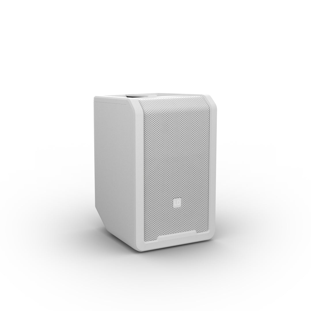 LD Systems ANNY® 8 W - Kannettava paristokäyttöinen Bluetooth® PA-kaiutin mikserillä, puhdas valkoinen