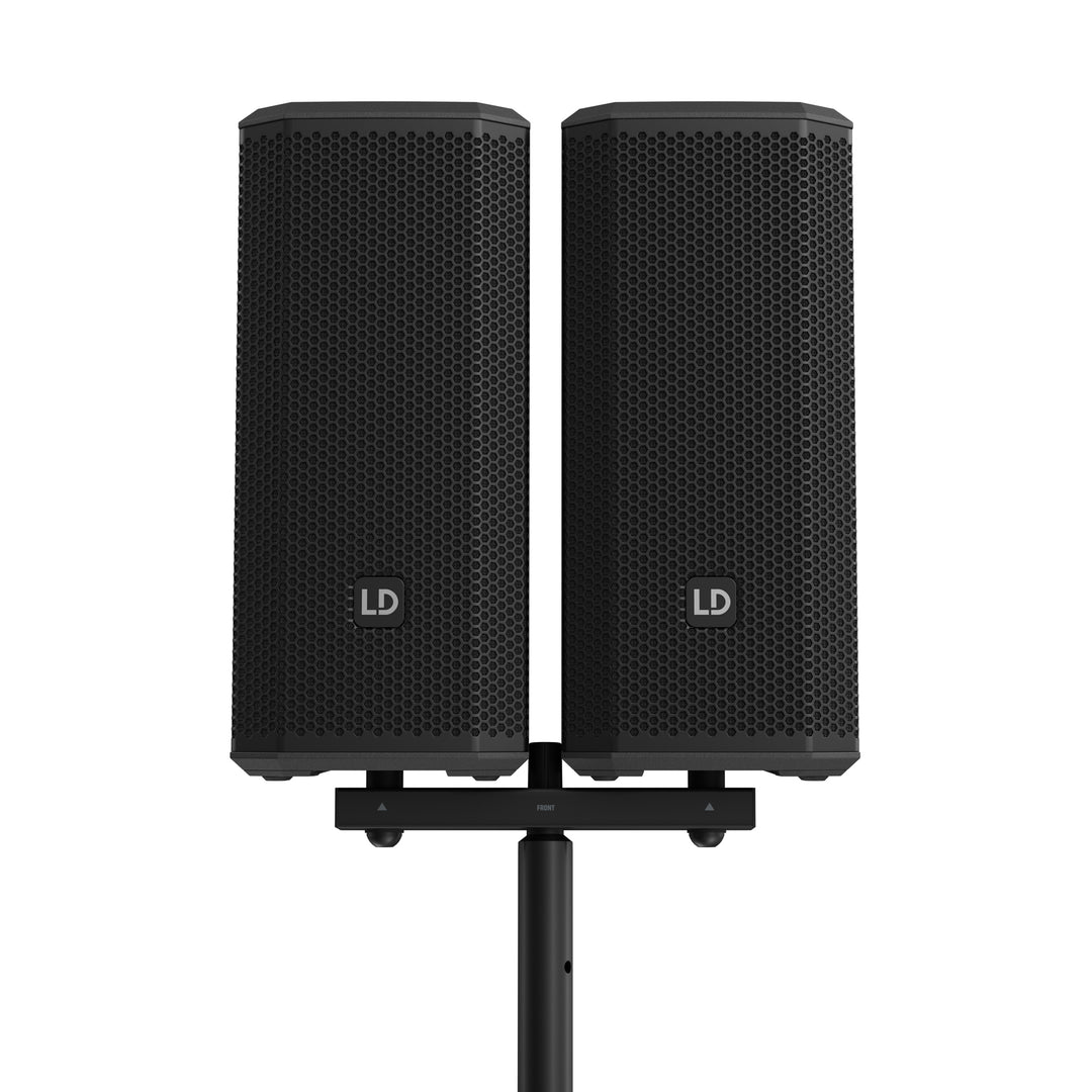 LD Systems DAVE 10 G4X DUAL STAND – Kaiutintanko asennushaarukalla DAVE 10 G4X:lle