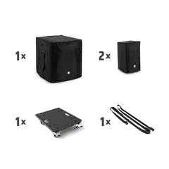 LD Systems DAVE 12 G4X BAG SET - Kuljetussarja pyörälevyllä ja suojapeitteellä DAVE 12 G4X:lle
