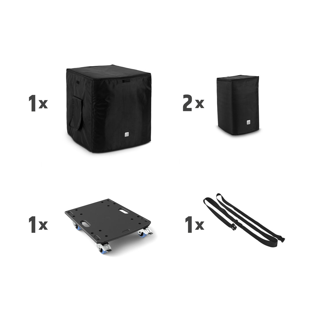 LD Systems DAVE 12 G4X BAG SET - Kuljetussarja pyörälevyllä ja suojapeitteellä DAVE 12 G4X:lle