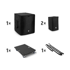 LD Systems DAVE 18 G4X BAG SET - Kuljetussarja pyörätasolle ja suojapeitteelle DAVE 18 G4X