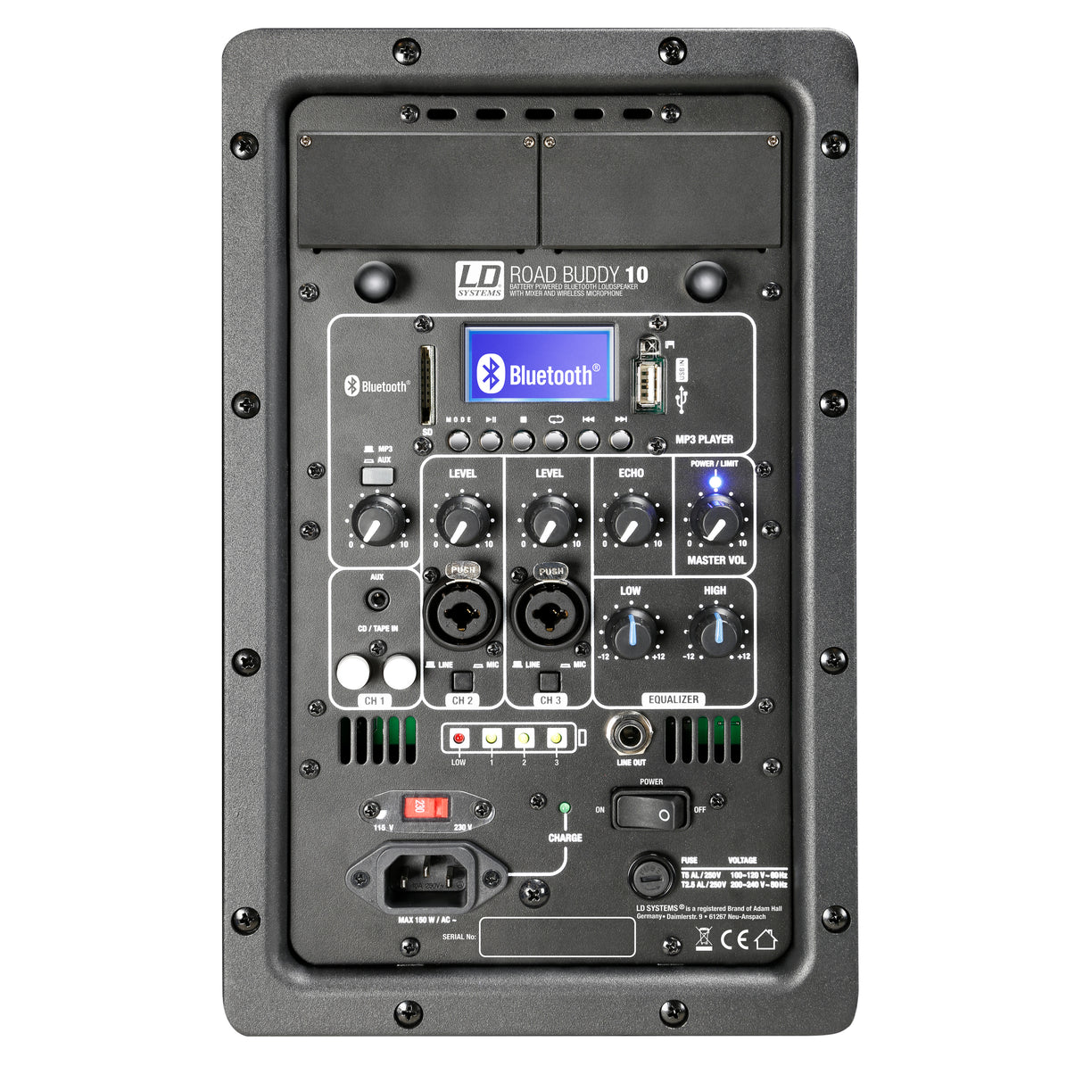 LD Systems ROADBUDDY 10 BASIC - Batteridrevet Bluetooth-højttaler med mixer