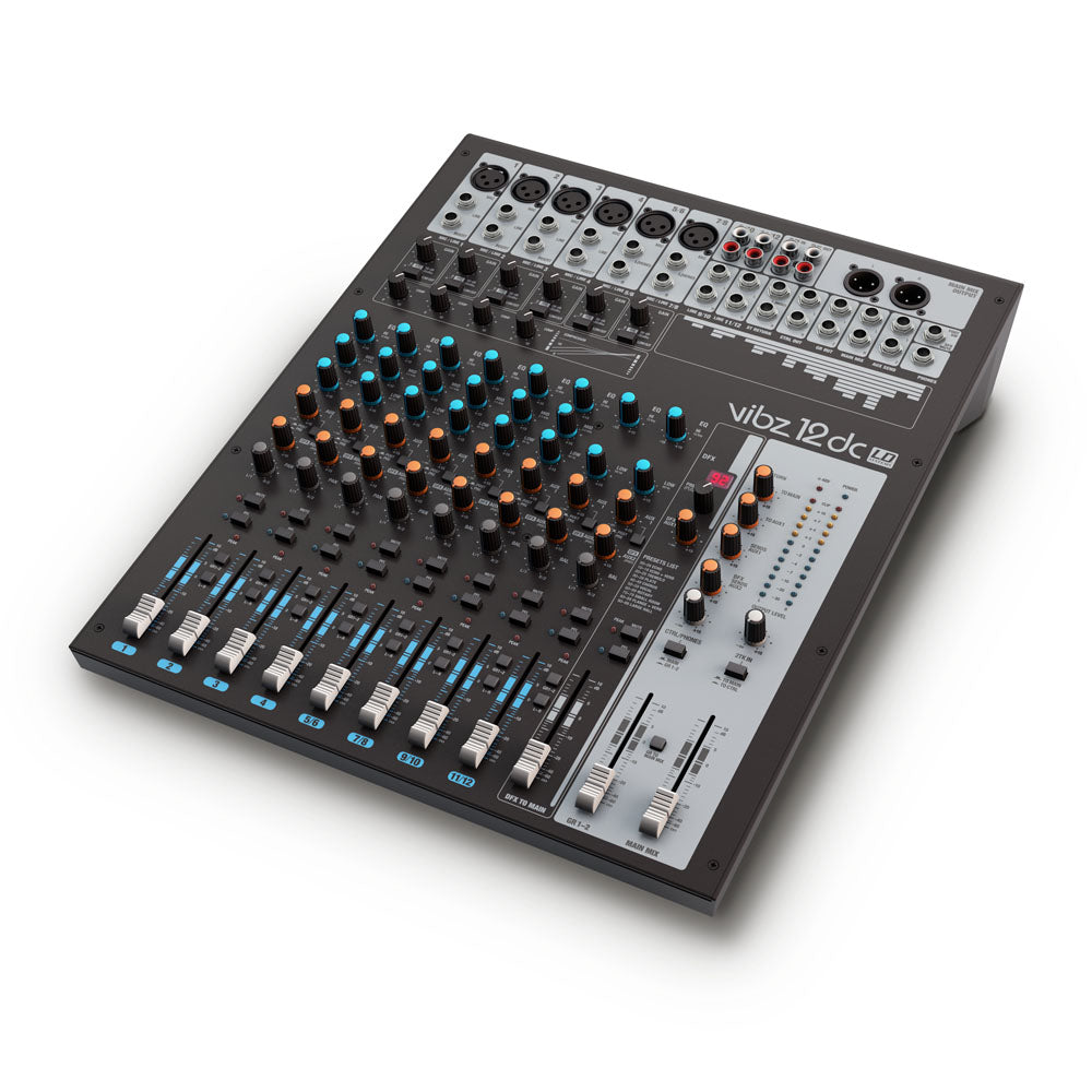 LD Systems VIBZ 12 DC - 12-kanavainen mikseri DFX:llä ja kompressorilla