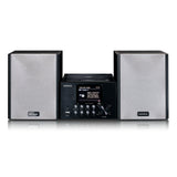 Lenco MC-250 MicroSet Mini Stereo & Internet Radio (musta/hopea)