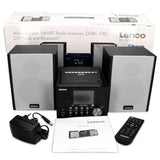 Lenco MC-250 MicroSet Mini Stereo & Internet Radio (musta/hopea)