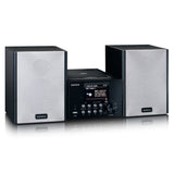 Lenco MC-250 MicroSet Mini Stereo & Internet Radio (musta/hopea)